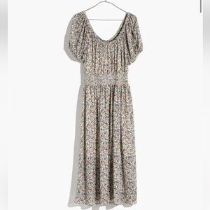 Madewell Smock-Waist Peasant Midi Dress